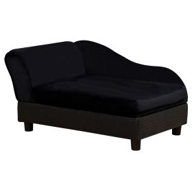 Pet Sofa Bed Couch with Storage, Pet Sofa for Cats and Small Dogs, Black