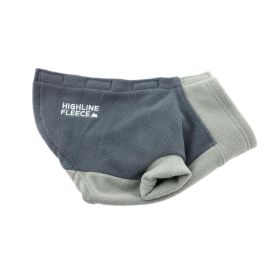 Highline Fleece Dog Coat (Color: Two Tone Gray, size: Size 18)